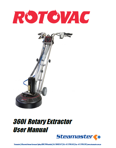 Rotovac 360i - Professional Tile & Grout Cleaning Machines from Rotovac.