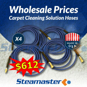 Carpet Cleaning Solution Hose 1/4″ 3000PSI 15m with Quick Couplings x 4