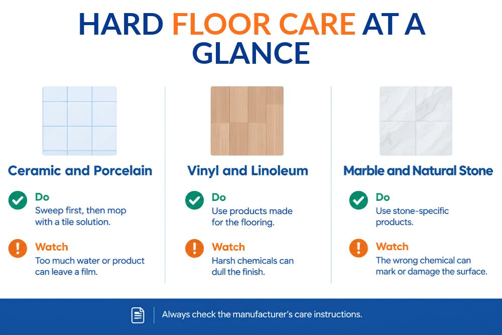 hard floor care quick reference