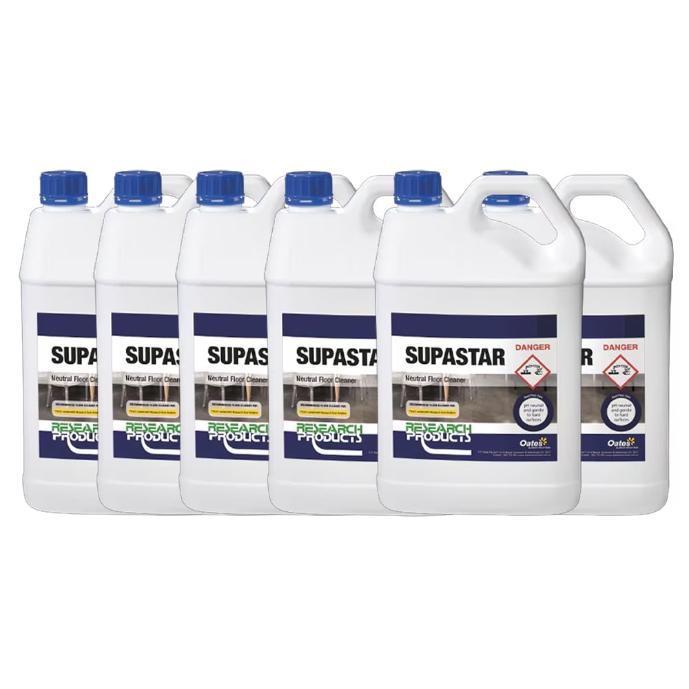 Research Products Supastar Neutral Floor Cleaner 5L (Pack of 6)
